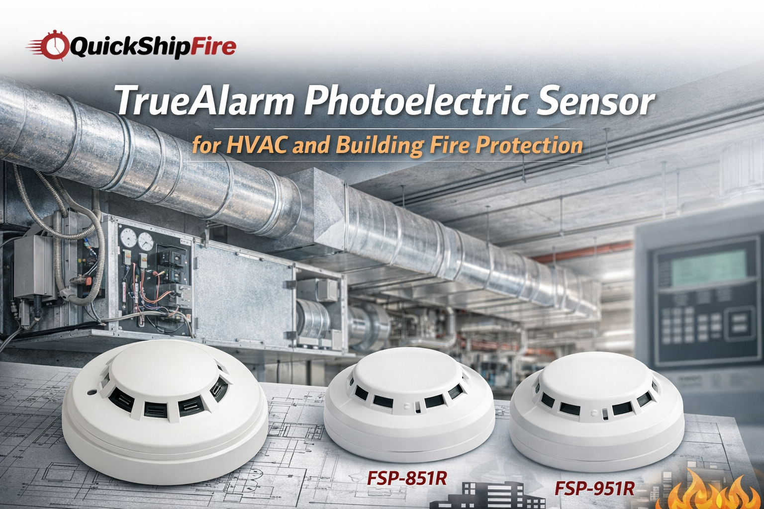 TrueAlarm Photoelectric Sensor for HVAC and Building Fire Protection