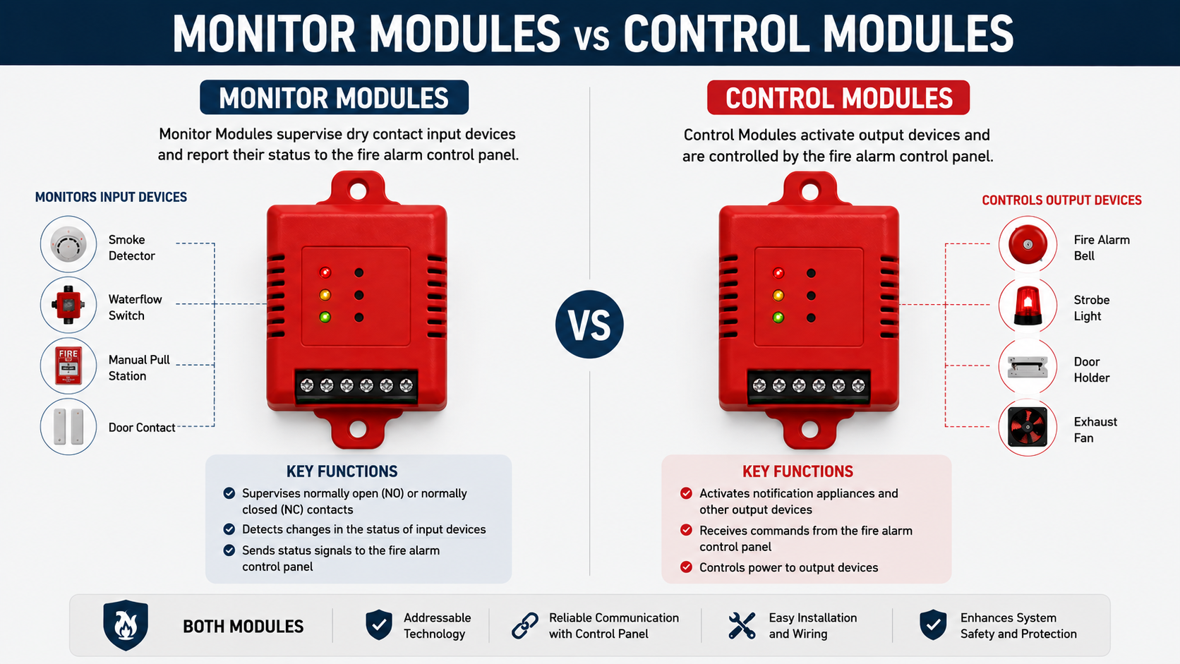 Addressable Module Installation: Monitor Modules vs Control Modules Explained