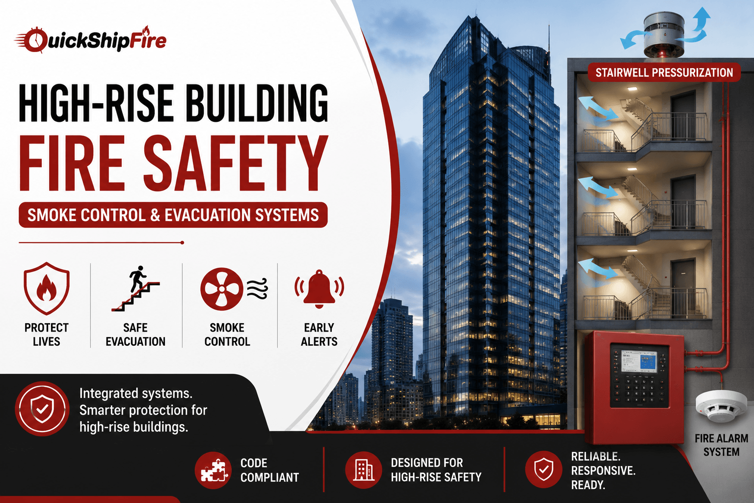 High-Rise Building Fire Safety: Smoke Control and Evacuation Systems