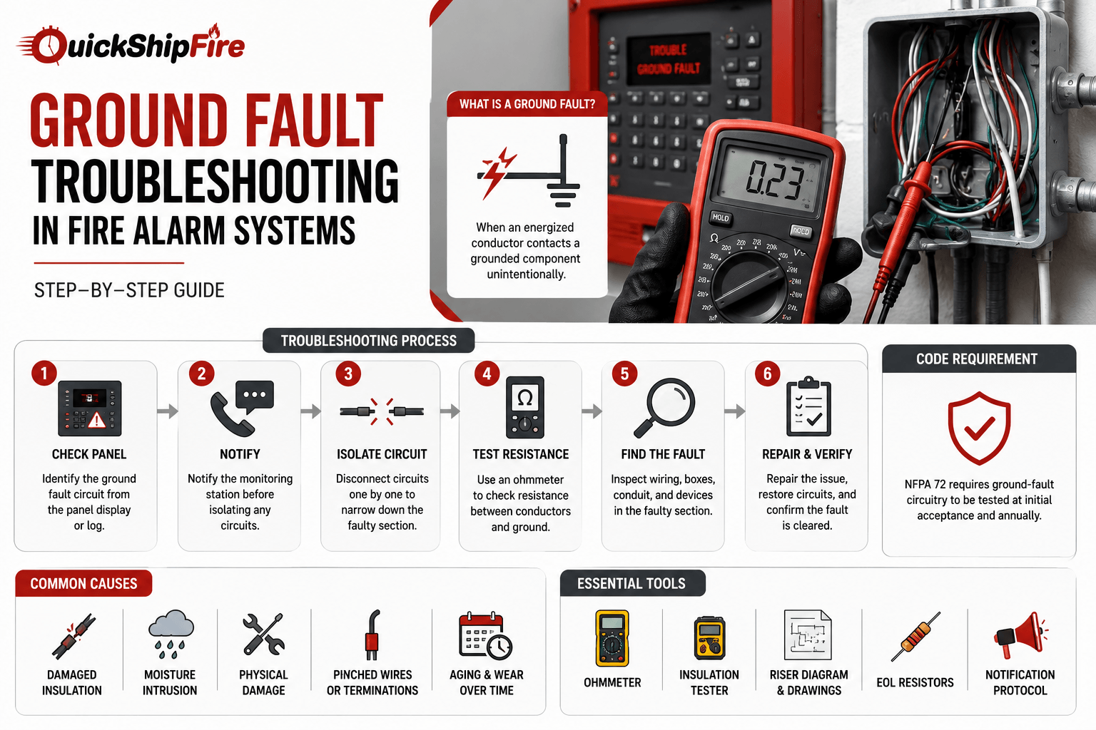 Ground Fault Troubleshooting in Fire Alarm Systems: Step-by-Step Guide