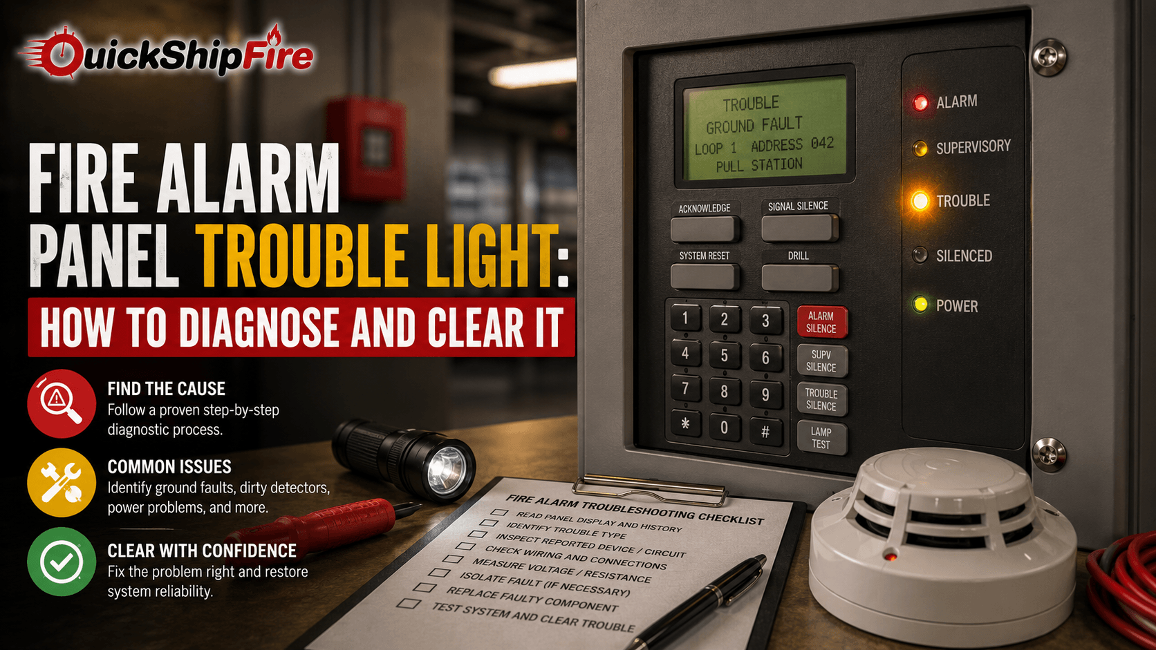 Fire Alarm Panel Trouble Light: How to Diagnose and Clear It